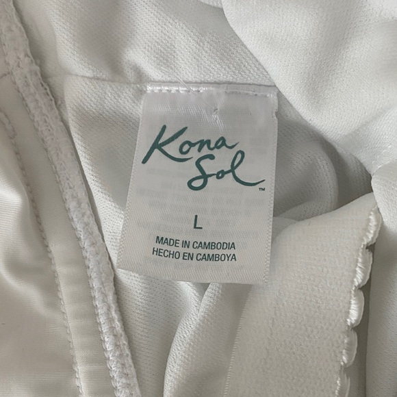 Kona Sol White Ruffled Kids Bodysuit - Picture 7 of 7